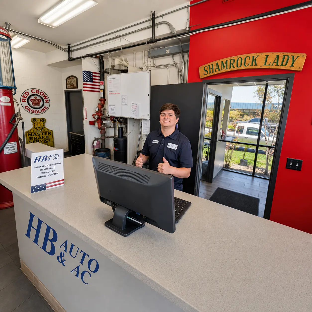 Front counter at HB Auto & AC